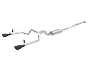 aFe Vulcan Series 3 IN to Dual 2-1/2 IN 304 Stainless Steel Cat-Back Exhaust System for  GM Silverado/Sierra 1500 19-25 L4-2.7L (t)  afe49-34110-B