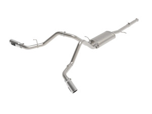aFe Apollo GT Series 3 IN 409 Stainless Steel Cat-Back Exhaust System w/Polished Tip for  GM Trucks 09-18 V6-4.3L/V8-4.8/5.3L (Standard Cab / Long Bed) afe49-44134-P