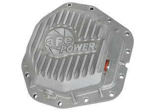 aFe POWER Street Series Rear Differential Cover Raw w/ Machined Fins for Ford Diesel Trucks 17-23 V8-6.7L (td) (Dana M300-14) afe46-70380