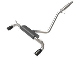 aFe Vulcan Series 2-1/2 IN 304 Stainless Steel Cat-Back Exhaust System w/ Black Tip for Ford Bronco Sport 21-25 L3-1.5L (t)/L4-2.0L (t) afe49-33142-B