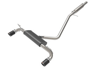 aFe Vulcan Series 2-1/2 IN 304 Stainless Steel Cat-Back Exhaust System w/ Carbon Fiber Tip for  Ford Bronco Sport 21-25 L3-1.5L (t)/L4-2.0L (t) afe49-33142-C