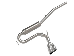 aFe Rebel Series 2-1/2 IN Stainless Steel Cat-Back Exhaust System w/ Polished Tip for Ford Maverick 22-25 L4-2.0L (t) AWD  afe49-33144-P