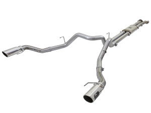 aFe MACH Force-Xp 3 IN 409 Stainless Steel Cat-Back Exhaust System w/ Polished Tip for  Ford F-150 Raptor 17-20 V6-3.5L (tt) afe49-43045-P