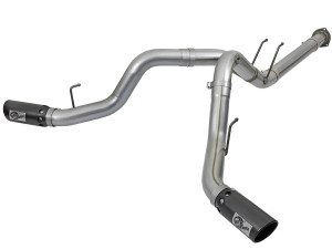aFe Large Bore-HD 4 IN 409 Stainless Steel DPF-Back Exhaust System for Ford Diesel Trucks 17-25 V8-6.7L (td) afe49-43092-B