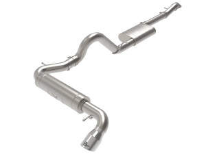 aFe Apollo GT Series 3 IN 409 Stainless Steel Cat-Back Exhaust System w/ Polished Tip for Ford Bronco 21-25 L4-2.3L (t)/V6-2.7L (tt) afe49-43136-P