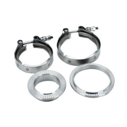 Comp Turbo CT3RX/CT4RX/CT43RX (Dual V-Band Turbine Housing SS 1.00 3" V-Band Downpipe) (T4 A/R FRAME) Flange and Clamp Set - 950052-1
