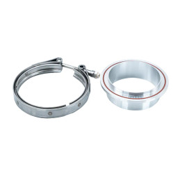 Comp Turbo CT8RX Compressor Side Outlet 5" V-Band Flange & Clamp Set (Aluminum) - 950042-1