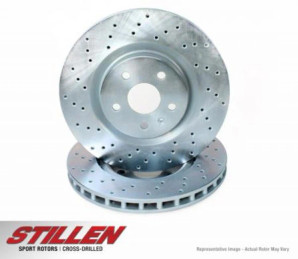 STILLEN 2005-2010 Jeep Grand Cherokee / Commander Cross Drilled 1-Piece Sport Rotors [Front] (Set of 2) - JEE2200