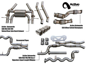 Active Autowerke G80/G82 Exhaust Bundle A-Flow Equal Length Resonated