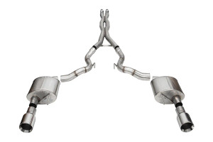 Corsa Xtreme, Sport / 3.0 in Cat-Back 4.5 in Straight Tips | 2024 Mustang GT Convertible cor21271