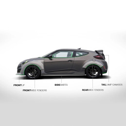 Ark Performance 2012-2017 Hyundai Veloster C-FX Fiberglass Front Over Fenders CFFF-0703