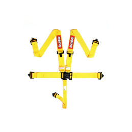 RaceQuip LNL 5PT 3IN SFI16.1 HARNESS YELLOW - Yellow - 3 in. Lap and Shoulder - 2 in. Sub 711031RQP