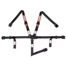 RaceQuip JR LNL 5PT SFI16.2 HARNESS BLK - Black - 2 in. Lap and Shoulder and Sub 709009RQP