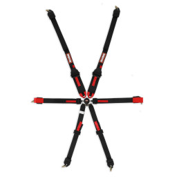 RaceQuip CAMLOCK 6PT HNR FIA8853 HARNESS BLK - Black - 3 in. to 2 in. HANS/FHR Shoulders FIA 8853-2016 855005RQP