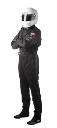RaceQuip One Piece Single Layer Fire Suit - Black - 3XL 110008RQP