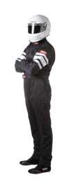 RaceQuip One Piece Multi Layer Fire Suit - Black - Medium 120003RQP