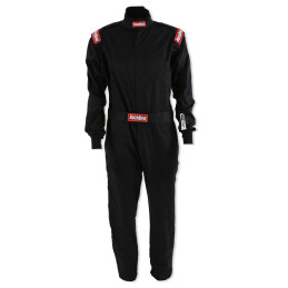 RaceQuip One Piece Single Layer Fire Suit - Black - 2XL 130907RQP
