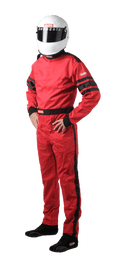 RaceQuip One Piece Single Layer Fire Suit  - Red - Large 110015RQP