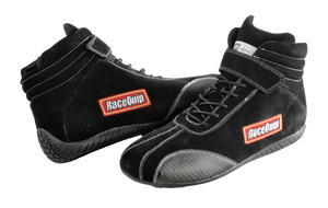 RaceQuip Euro Carbon-L Series Race Shoes - Black - 8 US Mens (Womens 10) 30500080RQP
