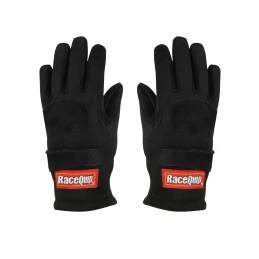 RaceQuip SFI 3.3/5 Black Nomex Race Gloves - Youth Small K8 - Black - Kids Small 3550092RQP