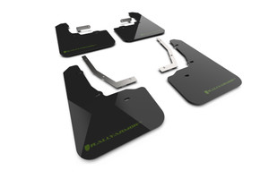 Rally Armor 2026 Subaru Forester Wilderness Black UR Mud Flap w/Green Logo ralMF152-UR-BLK-AGN