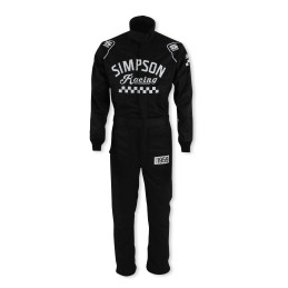 Simpson Racing Checkers Suit Black - Medium CK02221