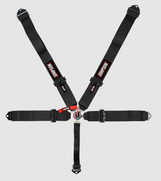 Simpson Racing 3" Camlock Harness - Rotary Camlock - 55" - Pull Down - HANS Shoulders - All Black 29110BKHR1X