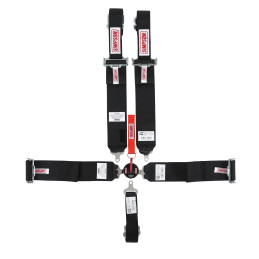 Simpson Racing LCL 62" Lap FM 5-Point PU Harness - Black 29102BKH