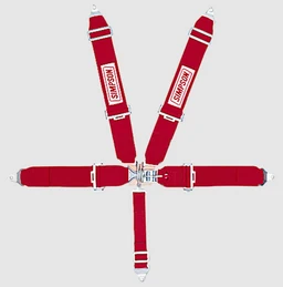 Simpson Racing Lever Camlock Harness - 55" BOLT IN PULL DOWN IND - Red 29110R