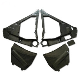 StradaWerks  Dry Carbon Fiber Battery And Brake Fluid Covers - R35 GTR