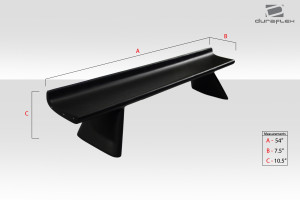 Duraflex Universal Cobra R Wing Trunk Lid Spoiler - 1 Piece - 102213