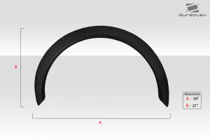 Duraflex Universal Fender Flares 7cm - 2 Piece - 112765
