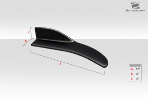 Duraflex Universal Front / Rear Type 2 Winglet Splitters - 2 Piece (S) - 114461