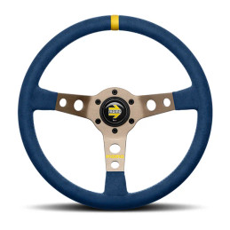 MOMO MOD.07 350 Diam 72 Dish Blue Microfiber Anthracite Anodized Spokes 1 Stripe momR1905/35MBL