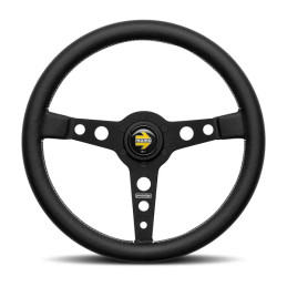 Momo Prototipo Steering Wheel 320 mm - Black Leather/White Stitch/Brushed Black Spokes momPRO32BK2B