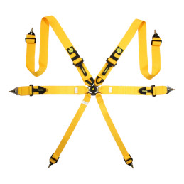 MOMO Corsa Harness 3x3x2 Camlock 6pt Clip In Restraint - Yellow momM060303YL
