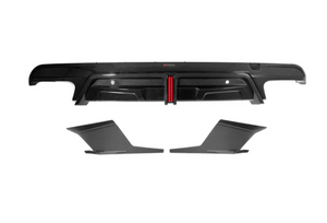 German Car Accessories 2019+ BMW X5M Carbon Fiber 3 Piece Rear Diffuser with Brake Light F95
