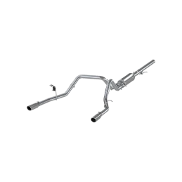 MBRP 14 Chevy/GMC 1500 Silverado/Sierra 4.3L V6/5.3L V8 Dual Split Rear T409 3in Cat Back Exhaust  mbrpS5084409