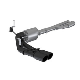 MBRP 2019+ Chevrolet Silverado 1500 4.5L/5.3L Pre-Axle Dual Side Exit w/ 4in OD Tip- Black Coated mbrpS5092BLK