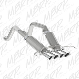 MBRP 14-19 Chevy Corvette V8 6.2L 3in T304 Dual Axle Back w/ 4in Quad Dual Wall Tips mbrpS7030304