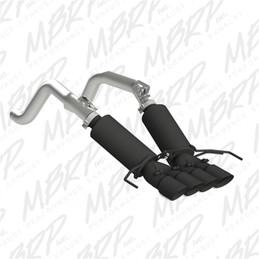 MBRP 14-19 Chevy Corvette V8 6.2L 3in Black Dual Cat Back w/ 4in Quad Dual Wall Tips  mbrpS7030BLK