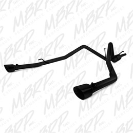 MBRP 09-14 Dodge Ram 1500 5.7L Cat-Back Dual Split Rear (Through Stock Bumper) AL - Black mbrpS5146BLK