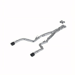 MBRP 17-21 Charger 5.7/6.1/6.4L 3in Dual Rear Exit SS Catback Exhaust w/ Carbon Fiber Tips mbrpS71173CF