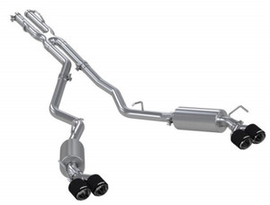 MBRP 20-21 Ford Explorer ST 3.0L Ecoboost SS 2.5in Dual Rear Exit w/ Carbon Fiber Quad Tips - T304 mbrpS52053CF