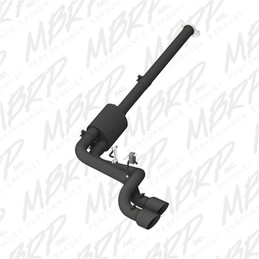 MBRP 09-14 Ford F150 Pre-Axle 4.5in OD Tips Dual Outlet 3in Black Coated Cat Back Exhaust mbrpS5261BLK