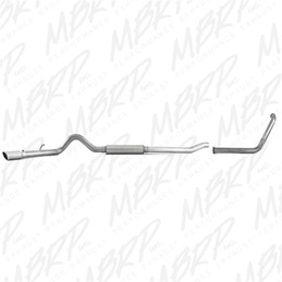MBRP 2003-2007 Ford F-250/350 6.0L EC/CC Turbo Back Single Side (Stock Cat) mbrpS6206AL