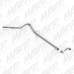 MBRP 08-10 Ford 6.4L F250/350/450 4 inch Filter Back Single Side Exit Aluminum and Down Pipe mbrpS6282AL
