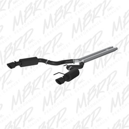 MBRP 15 Ford Mustang GT 5.0 Convertible Black 3in Cat Back Dual Split Rear Exit (Street Version) mbrpS7239BLK