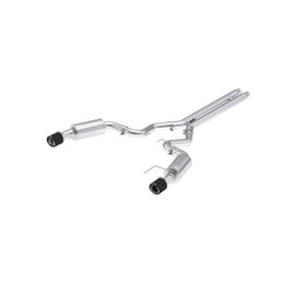 MBRP 2024 Ford Mustang GT S650, 5.0L 3inCat-Back Dual Split Rear with Carbon Fiber Tips (Street) mbrpS72513CF