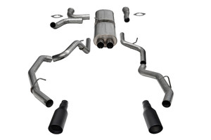 Corsa 25-26 RAM 1500 RHO Crew Cab 3.0L Turbo Cat-Back Dual Rear Exit w/ 5in Single Black Pro Series cor21389BPC